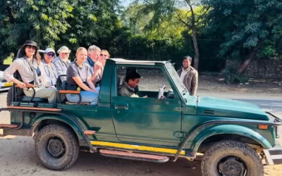 enjoying jeep safari